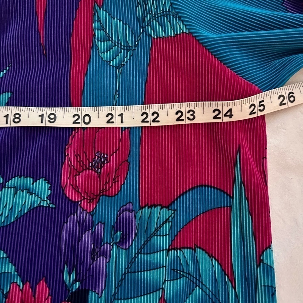 Vintage Tropical Malaysian Jacket Women’s Sz M-L Fuchsia Teal Purple Nav… - Picture 6 of 11